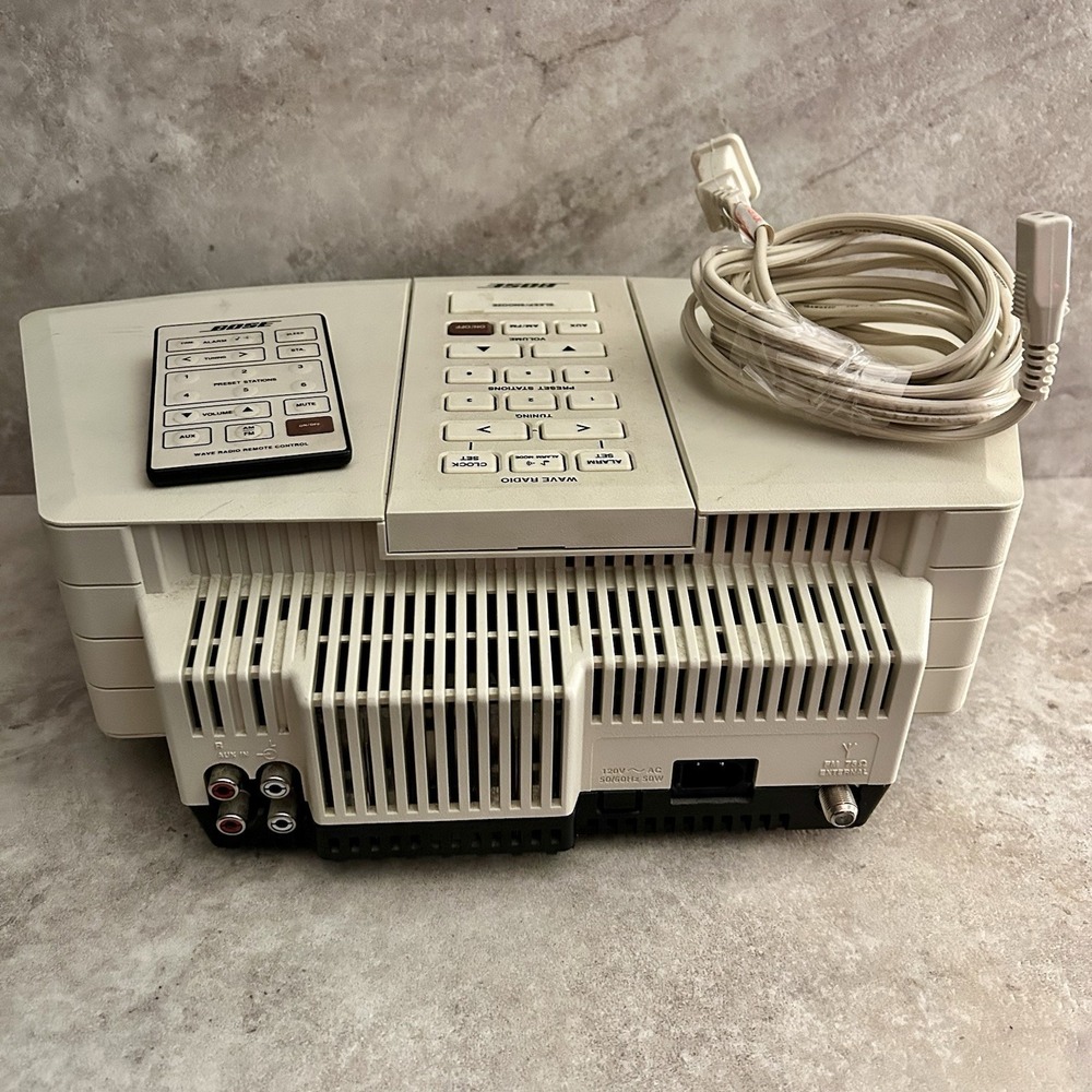 Bose Wave Radio Model AWR1-1W AM/FM Clock W/ Remote Works Intermittently, Static - Picture 3 of 7